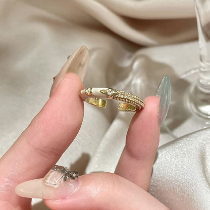Embellished Glaze Alloy Open Ring (Various Designs)