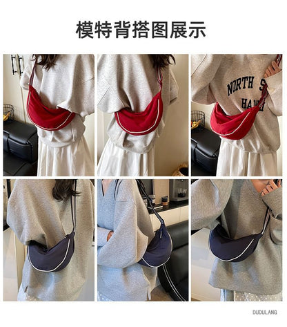 Contrast Trim Crossbody Bag