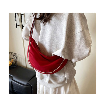 Contrast Trim Crossbody Bag