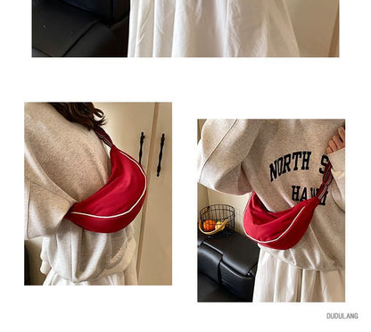 Contrast Trim Crossbody Bag