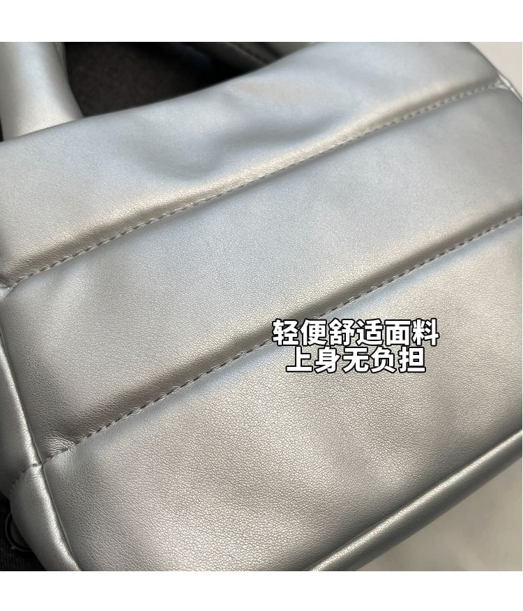 Plain Top Handle Bucket Bag