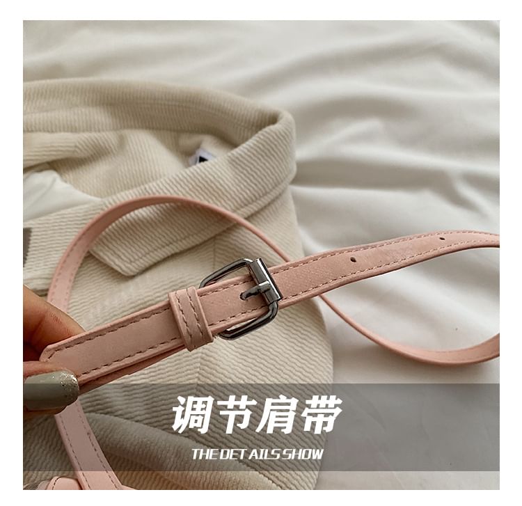 Faux Leather Drawstring Bucket Bag