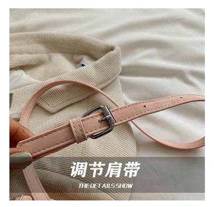 Faux Leather Drawstring Bucket Bag