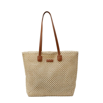 Perforated Straw Tote Bag