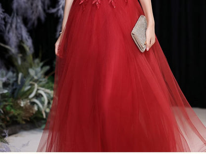 Short-Sleeve Mock Neck Sequin Mesh Overlay Maxi A-Line Evening Dress