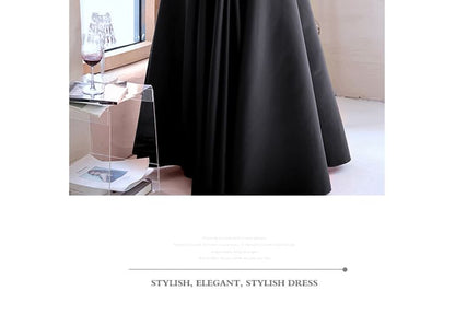 A-Line Evening Sleeveless Gown Bow Plain One-Shoulder