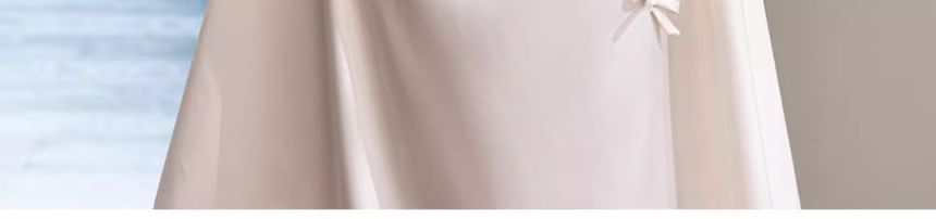 Short-Sleeve Off Shoulder Plain A-Line Wedding Gown