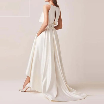 Sweetheart Neckline High Low A-Line Evening Dress