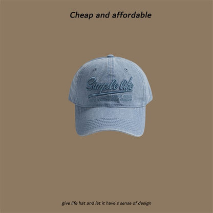 Embroidered Washed Letter Cap