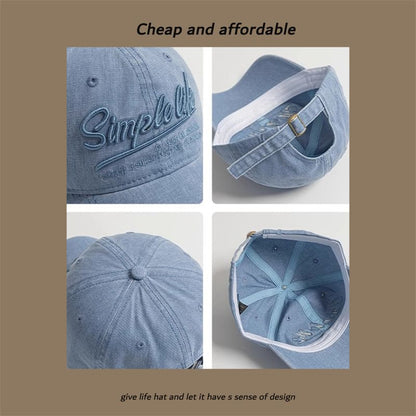 Embroidered Washed Letter Cap