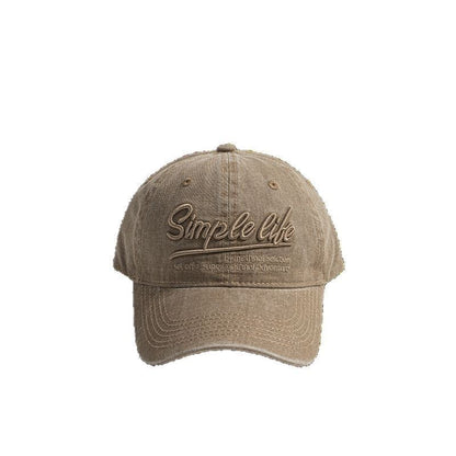 Embroidered Washed Letter Cap