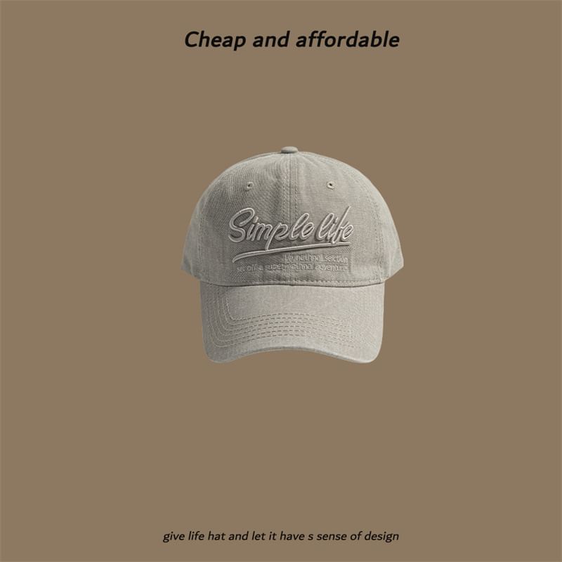 Embroidered Washed Letter Cap