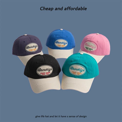 Embroidered Letter Cap Two-Tone