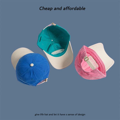 Embroidered Letter Cap Two-Tone