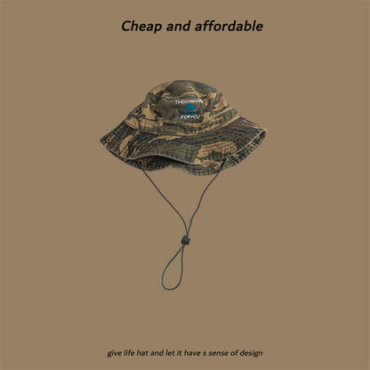 Hat Drawstring Sun Camo Print