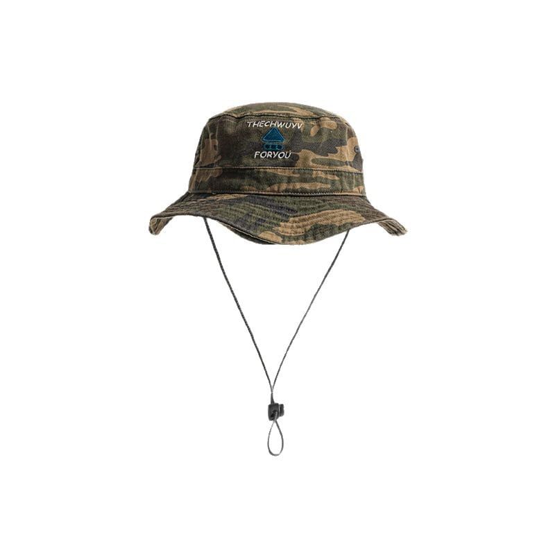 Hat Drawstring Sun Camo Print