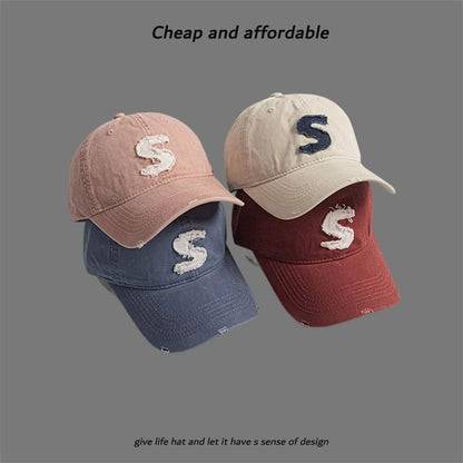 Applique Distressed Cap Letter