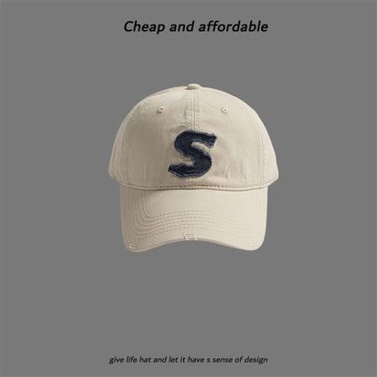 Applique Distressed Cap Letter