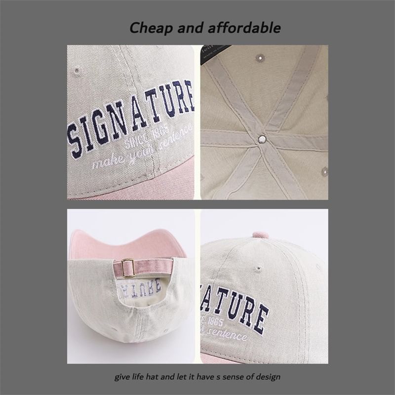 Embroidered Two-Tone Letter Cap