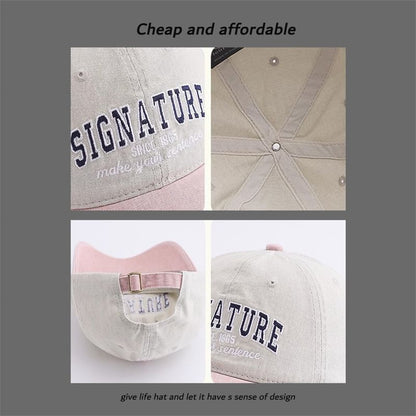 Embroidered Two-Tone Letter Cap