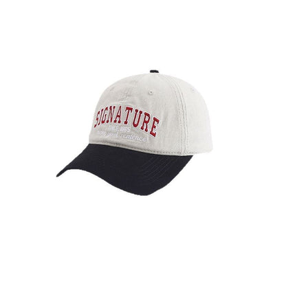 Embroidered Two-Tone Letter Cap