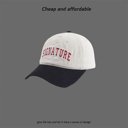 Embroidered Two-Tone Letter Cap