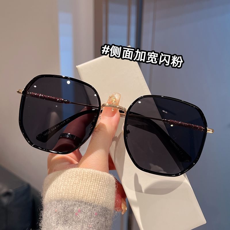 Glitter Round Frame Sunglasses
