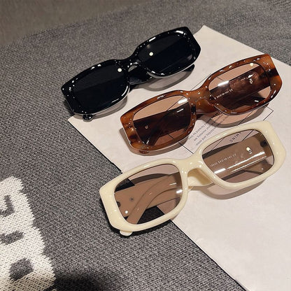 Cross Accent Square Frame Sunglasses