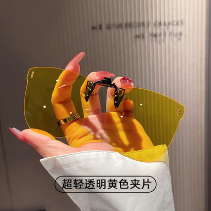 Square Clip On Sunglasses