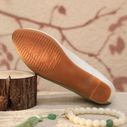 Floral Embroidered Panel Pumps