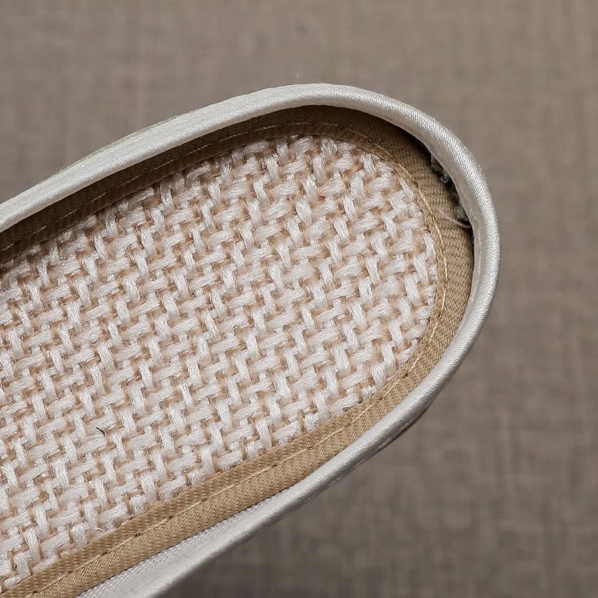 Floral Embroidered Panel Mules