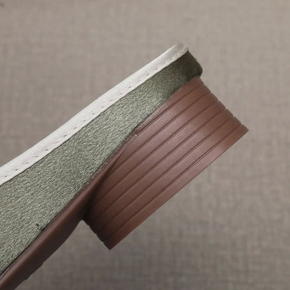 Floral Embroidered Panel Mules