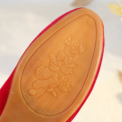 Embroidered Faux Pearl Mules