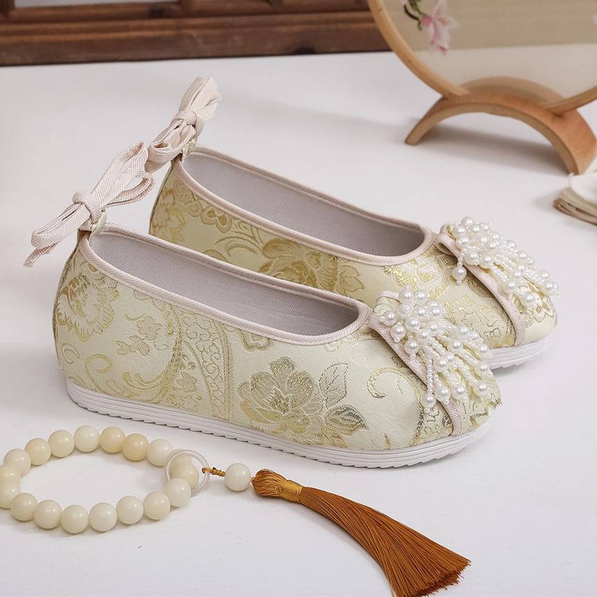 Beaded Embroidered Flats