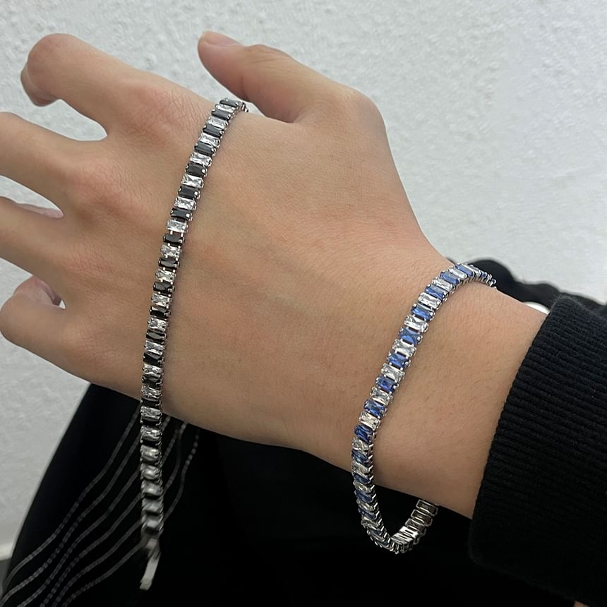 CZ Tennis Bracelet - Stainless Steel