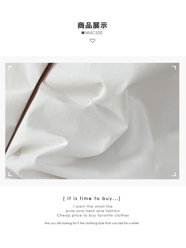Overfit Blouse - Ruffle Neck Lace Hem