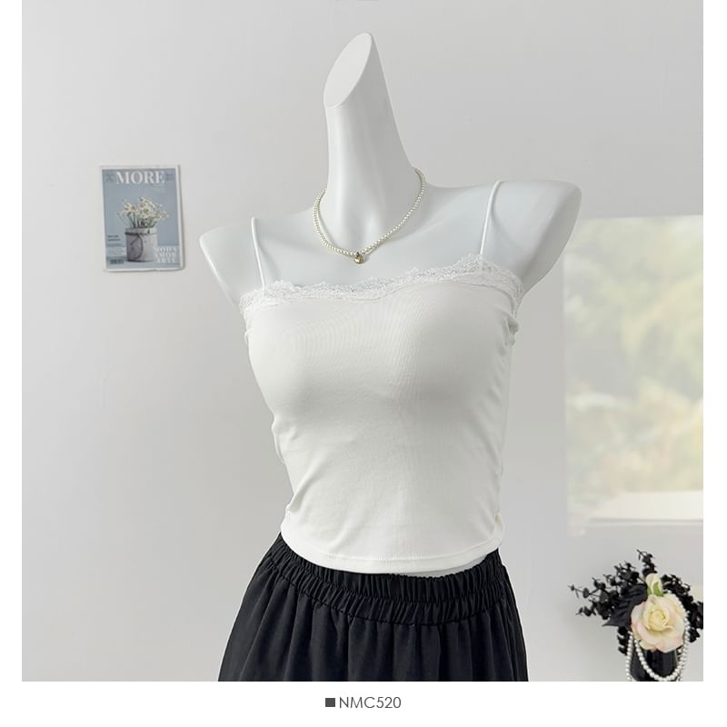 Padded Cami - Lace Trim Casual Style