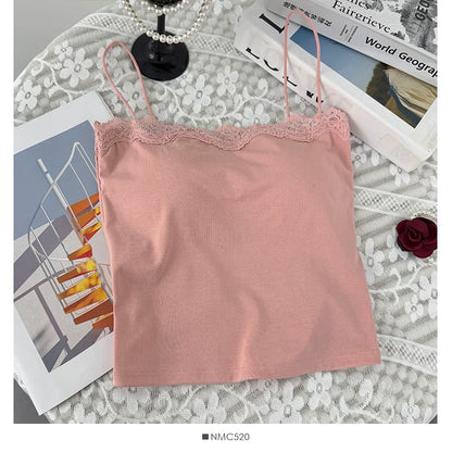 Padded Cami - Lace Trim Casual Style