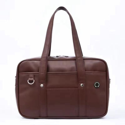 Faux Pocketed Tote Leather Bag