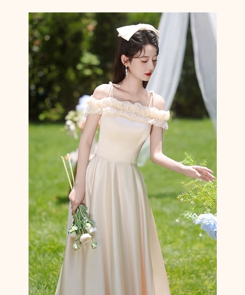 (Various Gown Bridesmaid Plain Evening Designs)