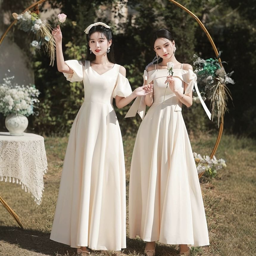 Plain Bridesmaid Evening Gown (Various Designs)
