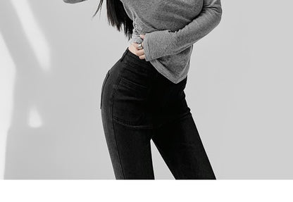 Off Shoulder Tee - Long Sleeve Lace Trim