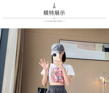 Drawstring Waist Plain Wide Leg Shorts