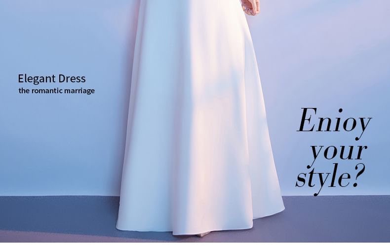 Gown Embroidered A-Line Short-Sleeve Stand Evening Floral Collar