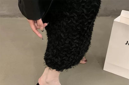 High Heel Pointed Toe Slide Sandals