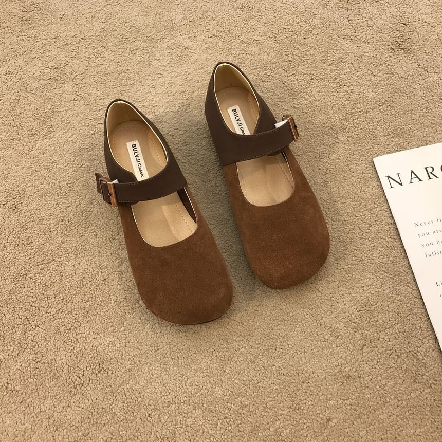 Plain Buckled Mary Jane Flats