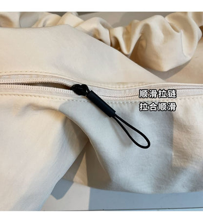 Plain Ruched Tote Bag