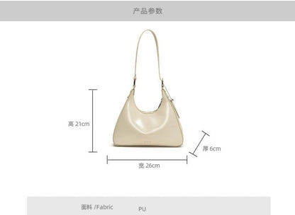 Lettering Faux Leather Tote Bag