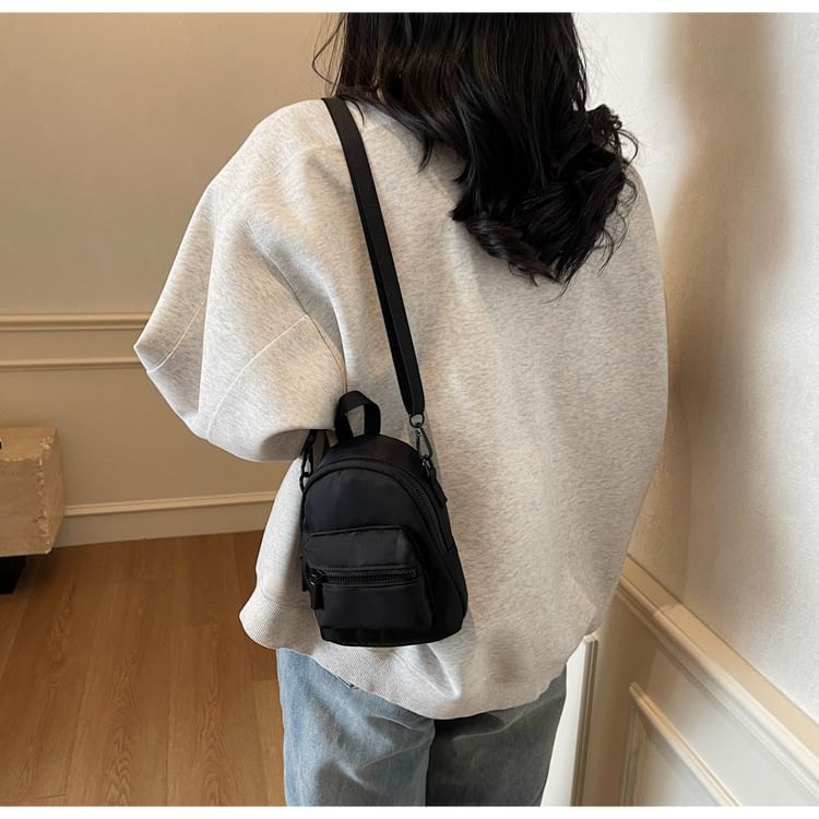 Plain Multi-Pocket Backpack