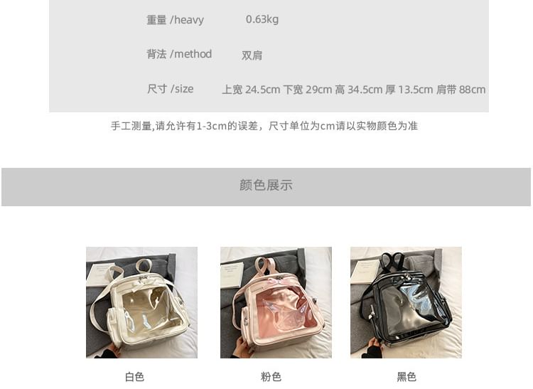 Multi-Pocket PVC Panel Backpack